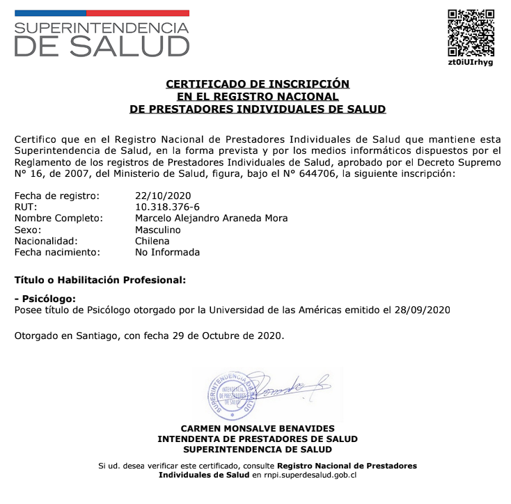Registro Nacional de Prestadores de Salud